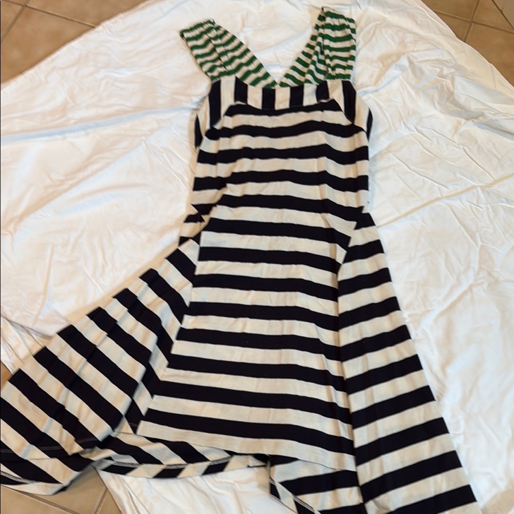 Black and White Asymmetrical High-Low Sundress